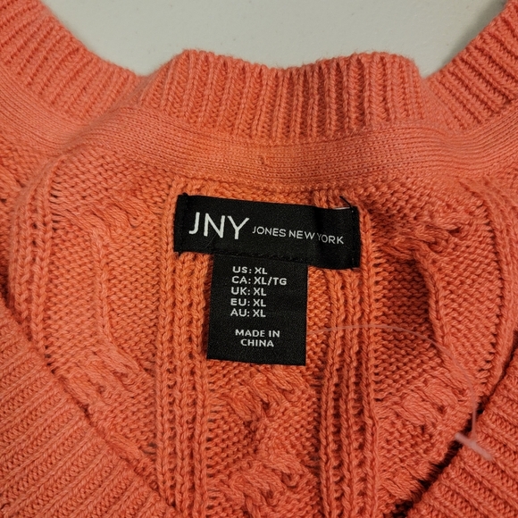 Jones New York Women's V Neck Knit Sweater Size XL - Picture 4 of 7